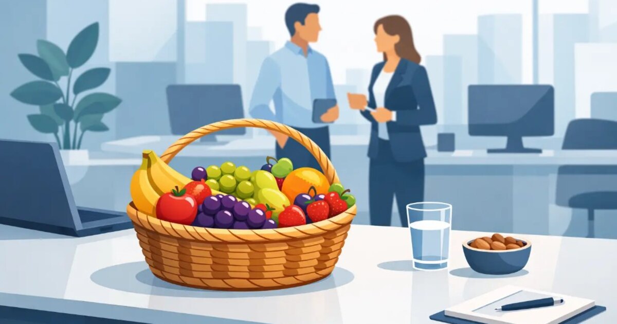 Corbeille de fruits de saison pour entreprise